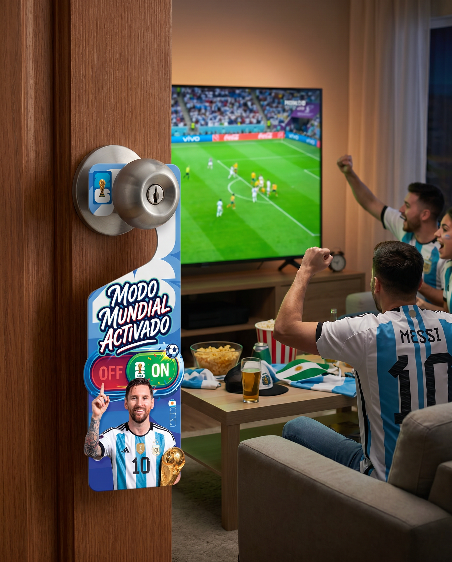 Colgador puerta Mundial 2026 - Messi
