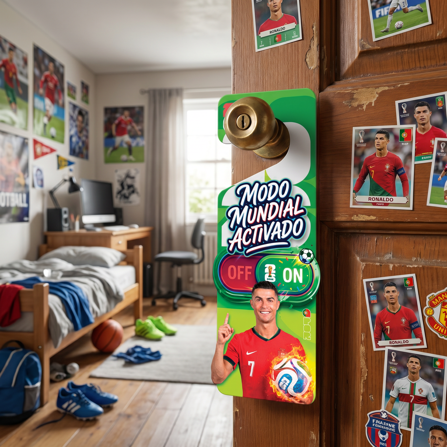 Colgador puerta Mundial 2026 - Ronaldo