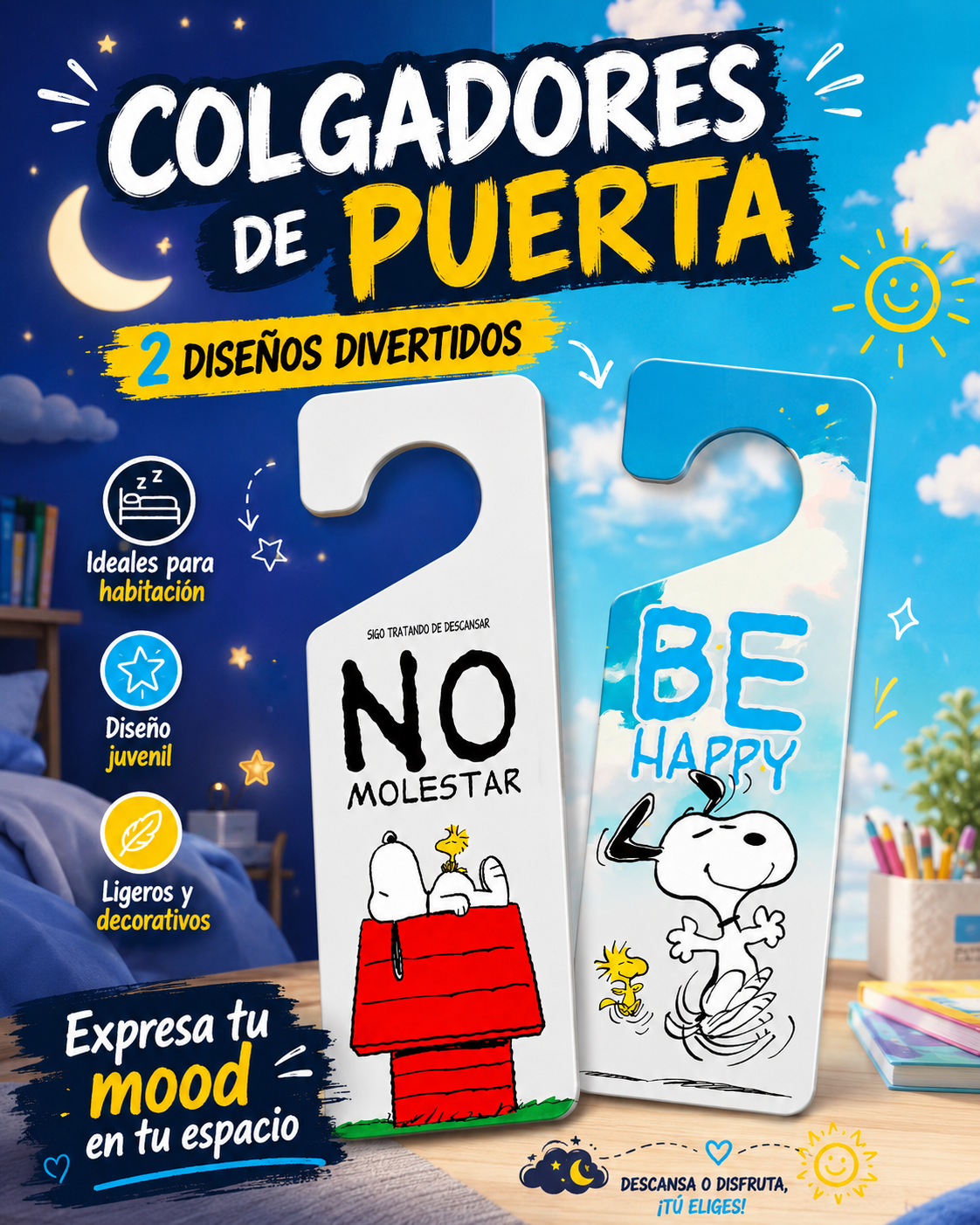 Colgador puerta  - Snoopy