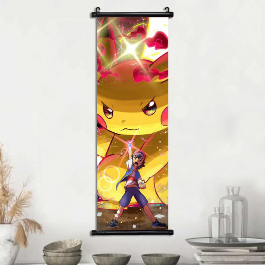 Poster Pokémon, Picachu y Ash