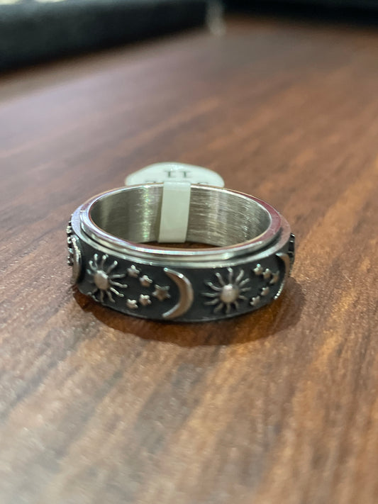 Anillo antiestrés Sol y Luna
