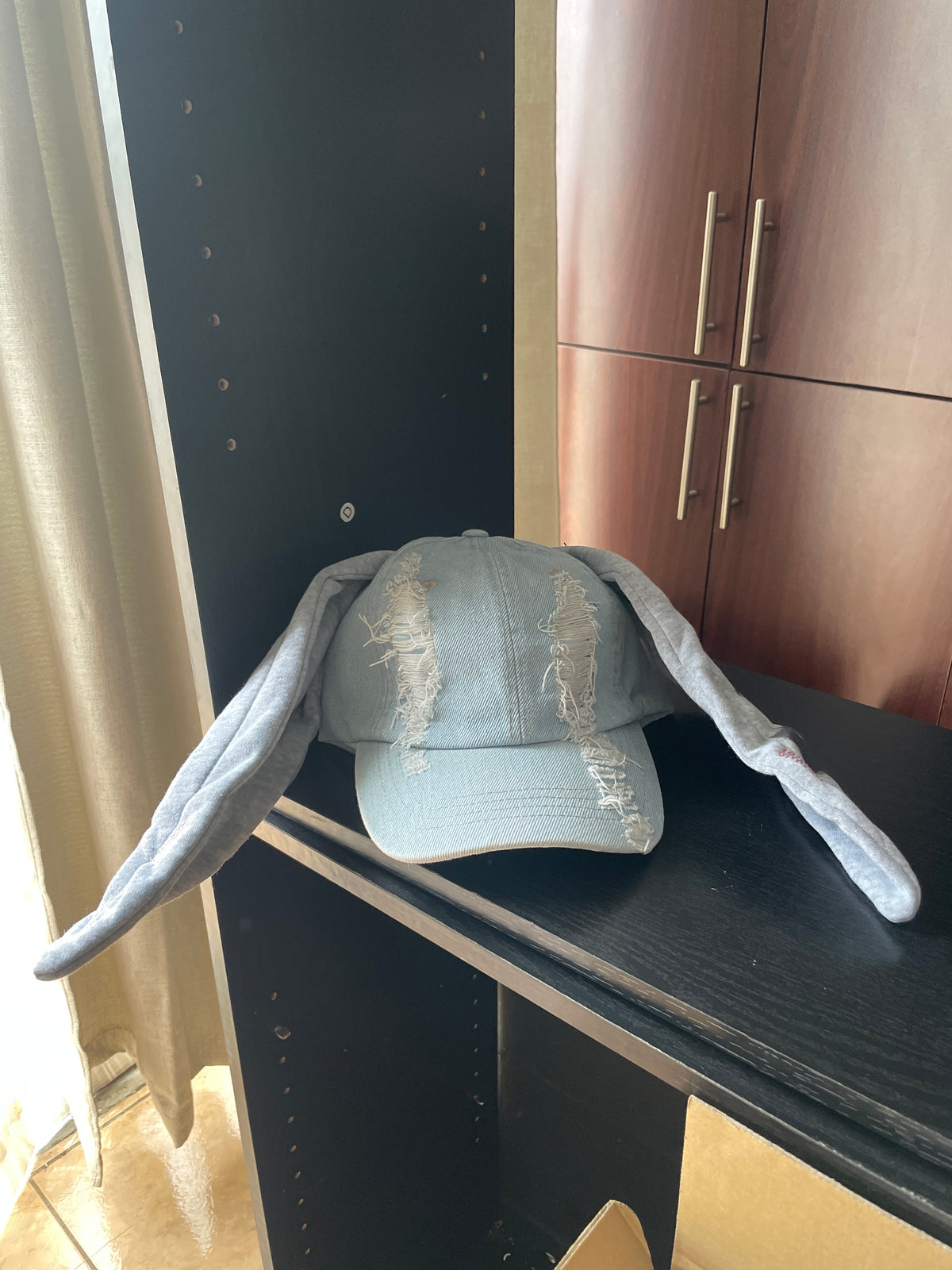 Gorra orejas largas celeste