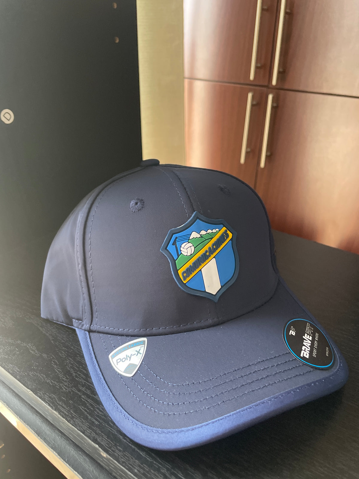 Gorra Comunicaciones azul marino ribete