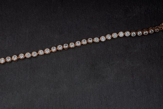 Pulsera de Zamak con Mosanita