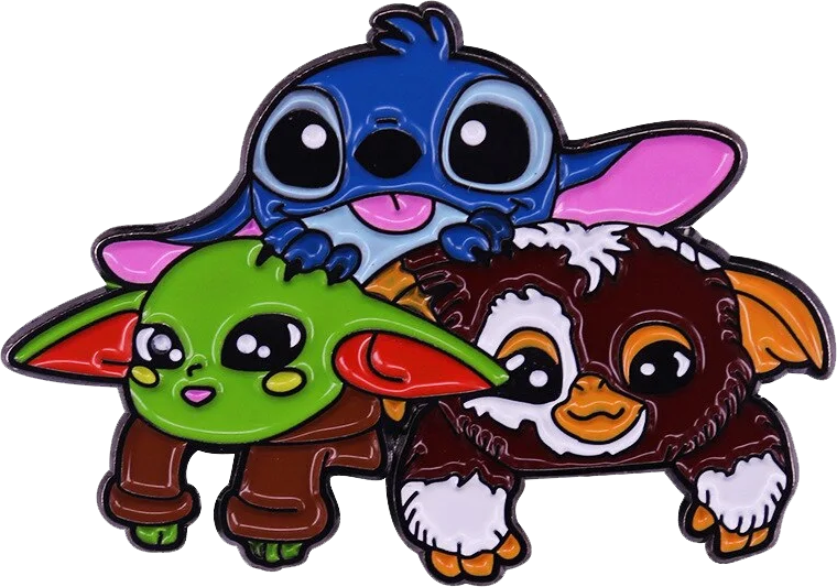 Pin baby yoda, stitch y gremlins bebe