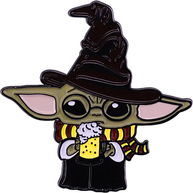 Pin Baby Yoda de Hogwarts