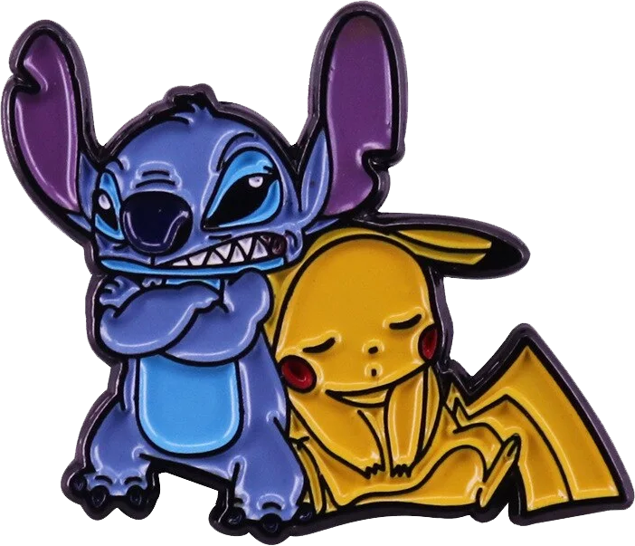 Pin stitch y Pikachu