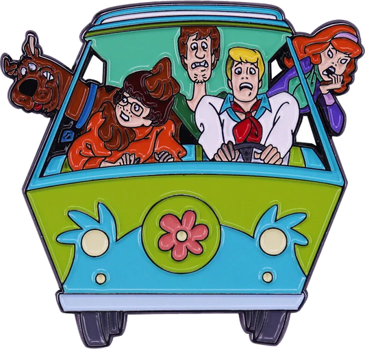 Pin Maquina del misterio con la banda. Scooby Doo.