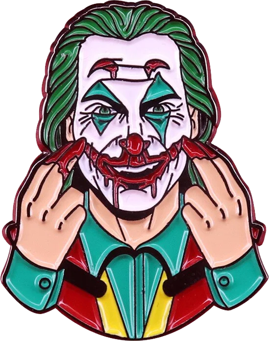 Pin joker face versión Joaquín Phoenix