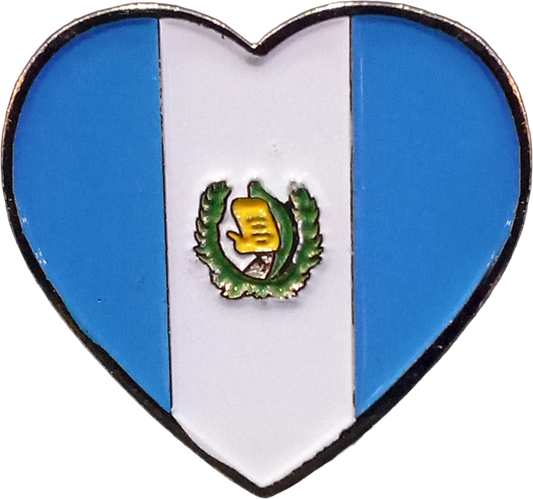Pin bandera corazón - Guatemala