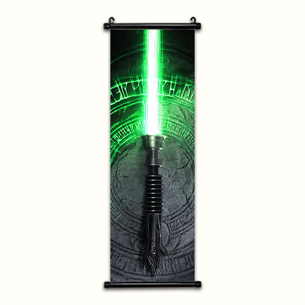 Poster StarWars espada laser Qui-Gon Jinn