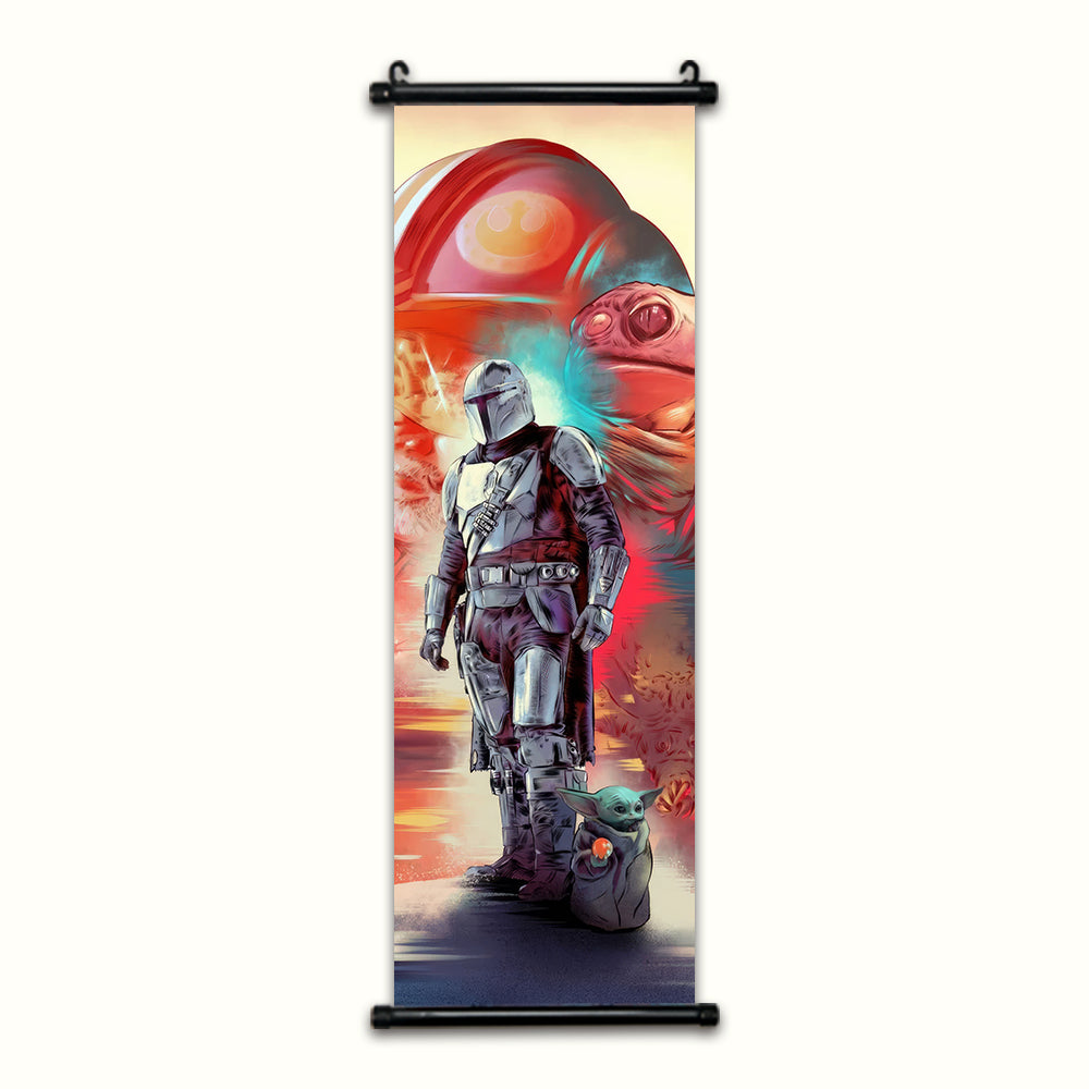 Poster StarWars Boba Fett  y baby Yoda